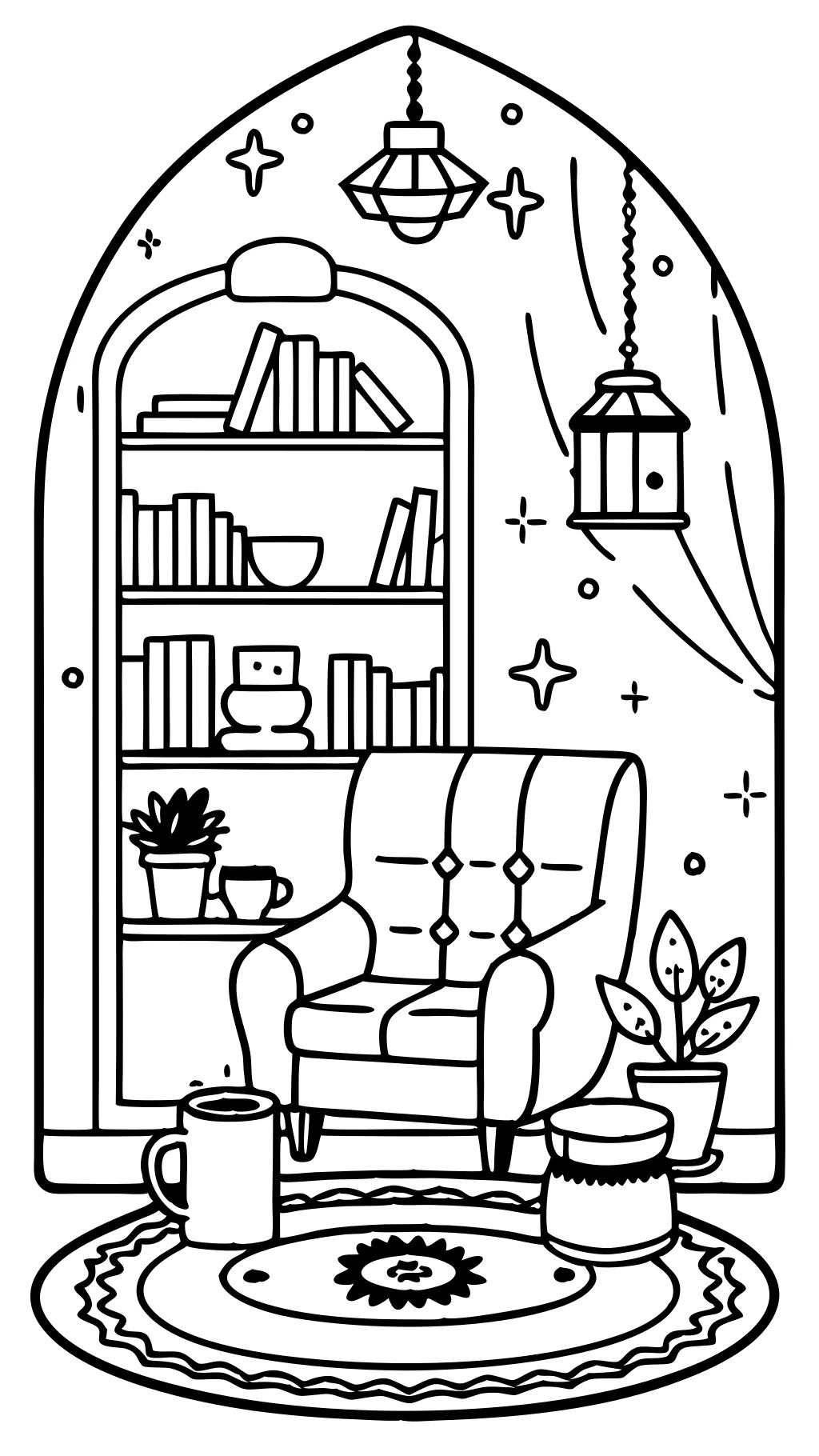 room coloring page